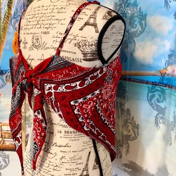๐ NWT! Cute Red Bandana Tank! - Picture 4 of 9